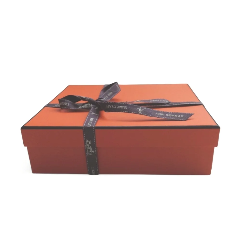 HERMES Authentic Orange Gift Box with Ribbon - Picture 2 of 8